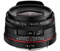 Pentax 15mm F4 ED AL Limited Black HD DA