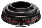 Pentax 40mm F2.8 Limited Black HD DA