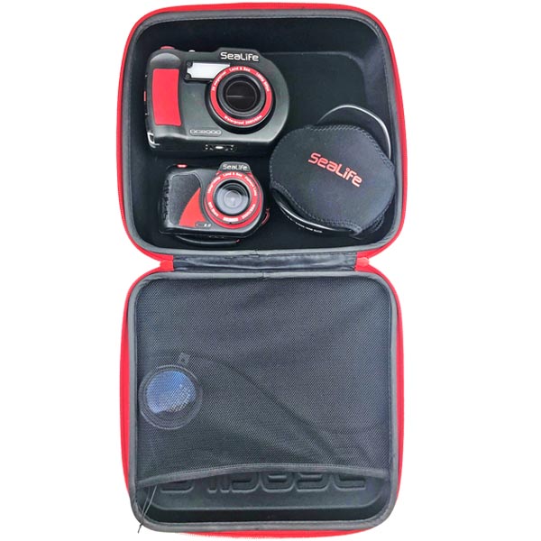 Sealife SL942, EVA Case Large (Black with Red Zipper)