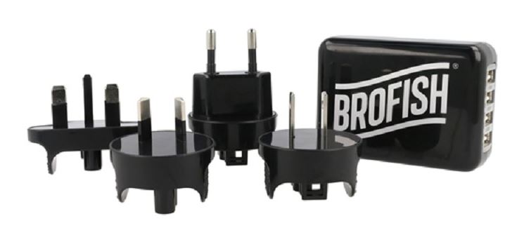 Brofish Usb Wallcharger 4 Port Black