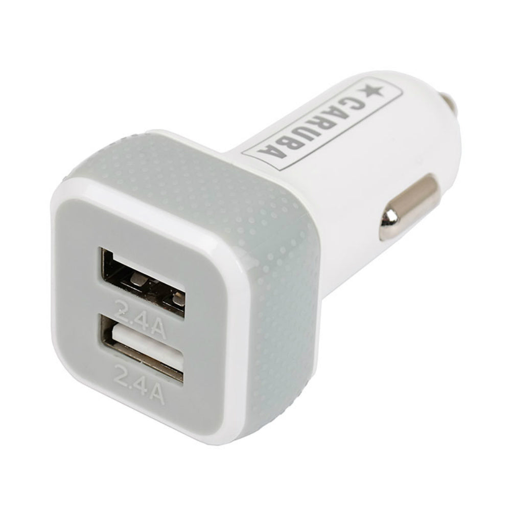 Caruba USB Dual Car Charger White