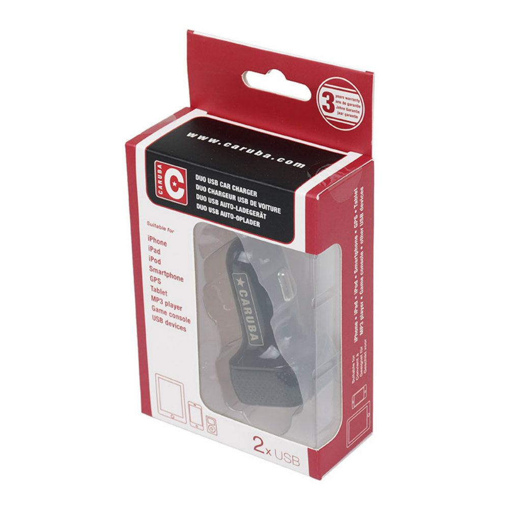Caruba USB Dual Car Charger White