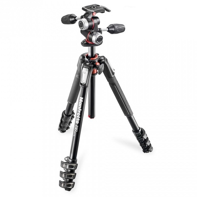 Manfrotto MK190XPRO4-3W aluminium tripod kit