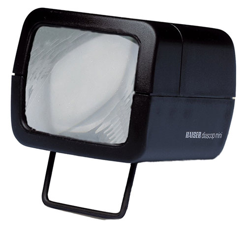 Kaiser 2010 VE 24 Diascop Mini 3 Slide Viewer with 3x Lens & Folding Arm