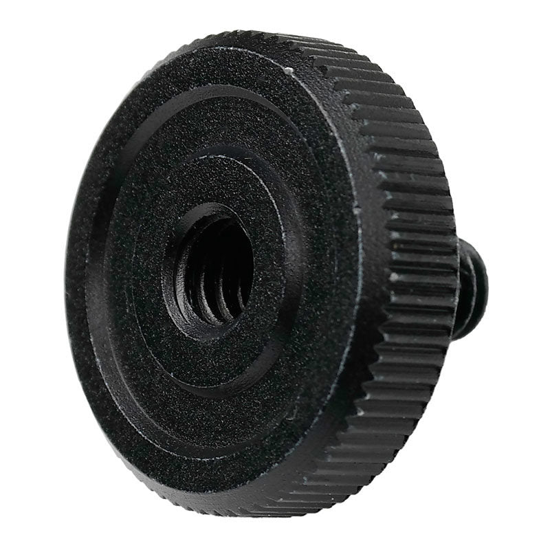 Caruba adapter screw 1/4"M - 1/4"F with metal grip - black