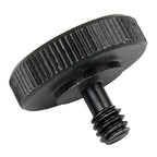 Caruba adapter screw 1/4"M - 1/4"F with metal grip - black