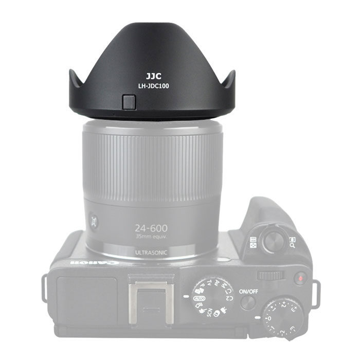 JJC LH-JDC100 lens hood (Canon LH-DC100 + Canon FA-DC67B filter adapter ring)
