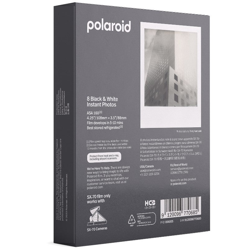 Polaroid B&W Instant Film for SX70