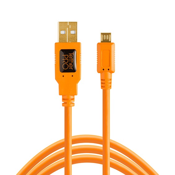 Tether Tools TetherPro USB 2.0 A Male to Micro-B 5-pin 4.6m Orange