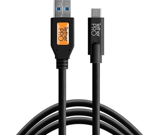 Tether Tools TetherPro USB 3.0 to USB-C Cable, 4.6m Black