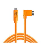 Tether Tools TetherPro USB-C to 3.0 Micro-B Right Angle 4.6m orange