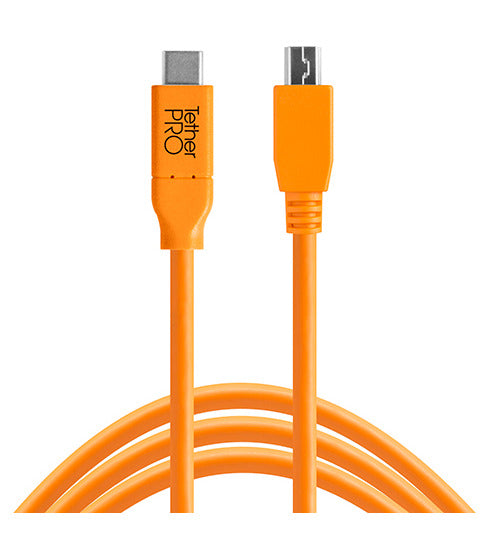 Tether Tools TetherPro USB-C to 2.0 Mini-B 8-Pin 4.6m Orange
