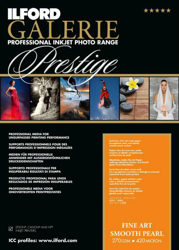 Ilford Galerie Prestige Fine Art Smooth Pearl 4x6" 50 Sheets
