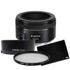 Canon EF 50mm f/1.8 STM + lens hood + protection filter + lens cloth
