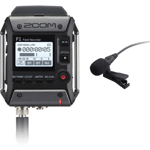Zoom F1-LP Field Recorder with Lavelier Microphone