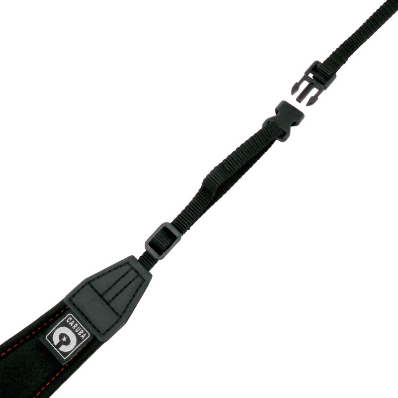 Caruba Camera Neckstrap - extra long + Quick release (black+red)