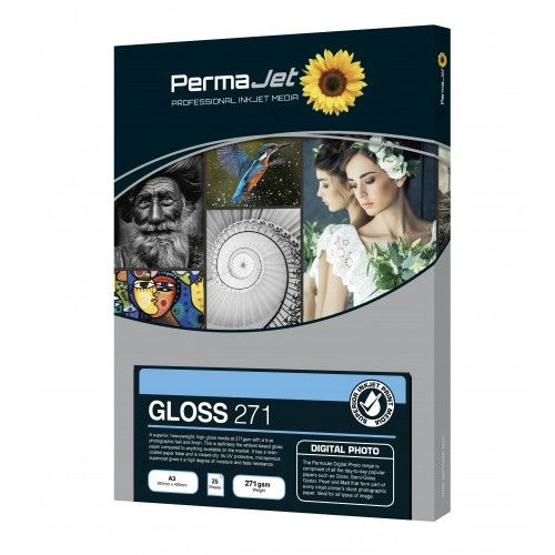 PermaJet PJ50858 Gloss Instant Dry 271gsm Role 17" 30m 3Core