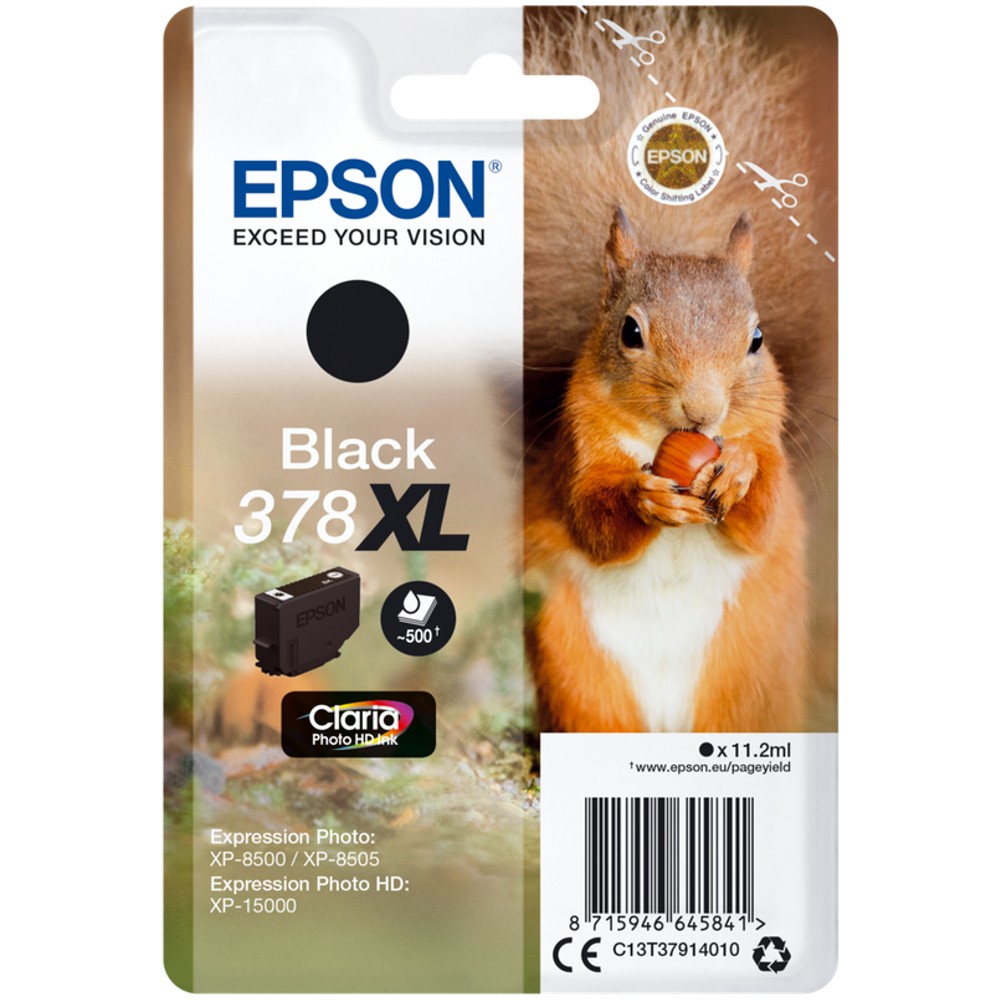 Epson 378XL (Squirrel) Black Ink