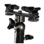 Falcon Eyes Twin Mount Tilting Bracket + 2 x Flash Shoe CLD-14A