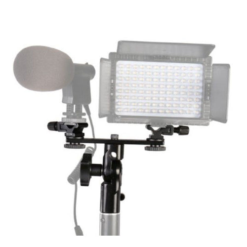 Falcon Eyes Twin Mount Tilting Bracket + 2 x Flash Shoe CLD-14A
