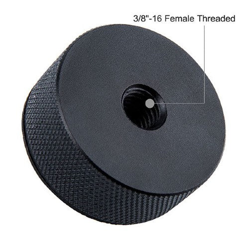 Caruba adapter screw 1/4"M 3/8"F with metal grip & rubber cover