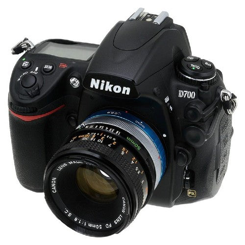 Fotodiox Pro Lens Mount adapter - Canon FD & FL 35mm SLR lens to Nikon F Mount (with Built-In Aperture Control Dial) (FD-NikF-Pro)