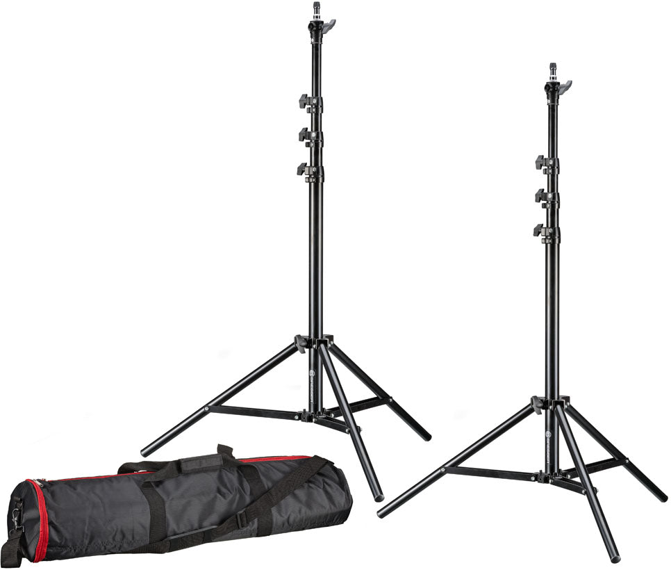 Bresser 2x BR-TP240 Pro Light stand 240cm + Bag