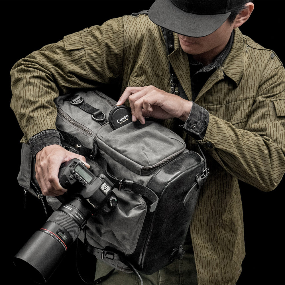 Wotancraft Commander Backpack Vintage Grey