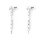 Nedis Coax cable 120 dB IEC (Coax) Male Right-angle IEC (Coax) Female right-angle 5,0 m white
