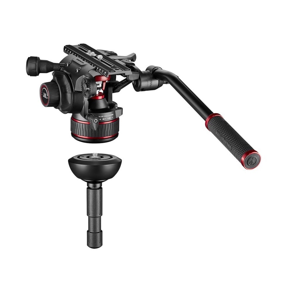 Manfrotto MVK612TWINMC Nitrotech 612 Video head + carbon Twin Leg tripod kit