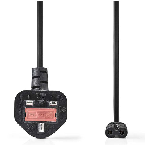 Nedis power cable UK plug 2.0m black