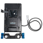Indigo V-mount plate for Blackmagic pocket cinema camera 4K and 6K with 15mm rod system (16")