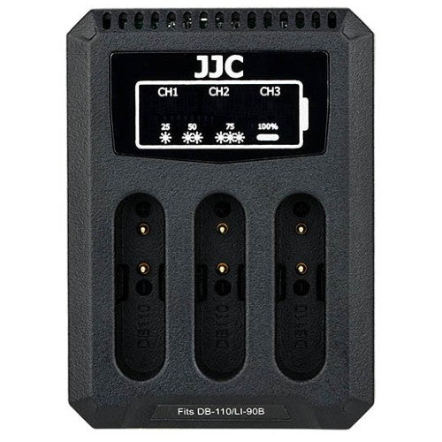 JJC DCH-DB110 USB Dual BatteryCharger (for Ricoh DB-110/ Olympus LI-90BCanon LP-E8)