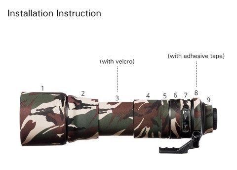 easyCover Lens Oak for Tamron SP 150-600mm f/5-6.3 Di VC USD G2 Green Camouflage