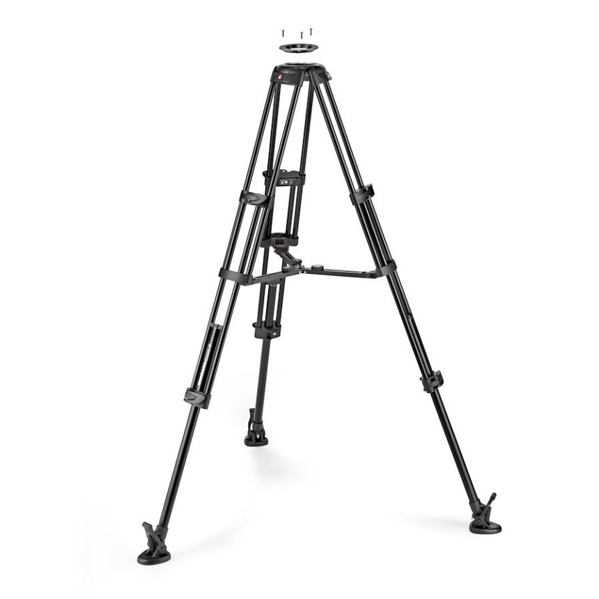 Manfrotto MVK504XTWINFA 504X Video head + aluminium Fast Twin Leg tripod kit