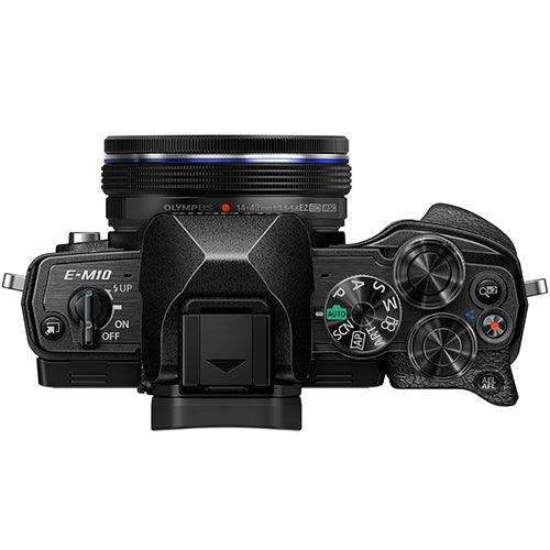 Olympus OM-D E-M10 Mark IV System Camera in black + 14-42mm EZ Lens in black