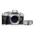 Olympus OM-D E-M10 Mark IV System Camera in silver + 14-42mm EZ Lens in silver
