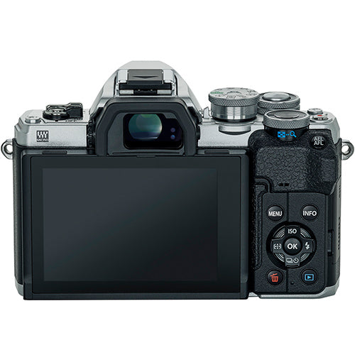 Olympus OM-D E-M10 Mark IV System Camera in silver + 14-42mm EZ Lens in silver