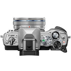 Olympus OM-D E-M10 Mark IV System Camera in silver + 14-42mm EZ Lens in silver