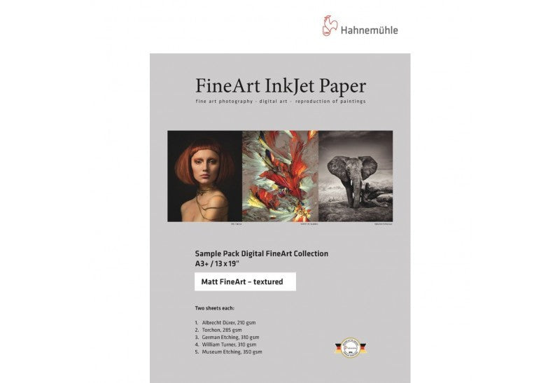 Hahnemühle Sample Pack Matte FineArt Textured A3 Plus x 12 Sheets