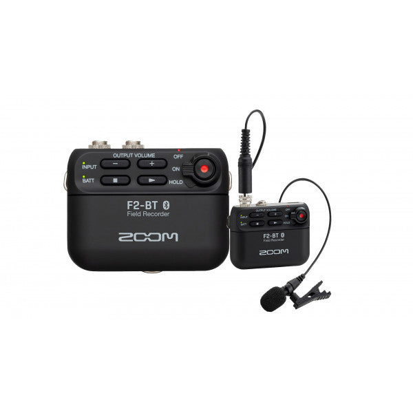 Zoom F2-BT portable recorder with Lavalier microphone with built-in Bluetooth control