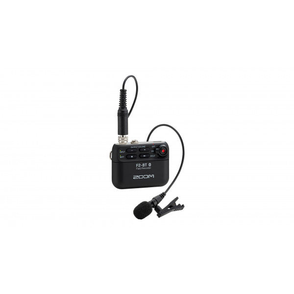 Zoom F2-BT portable recorder with Lavalier microphone with built-in Bluetooth control