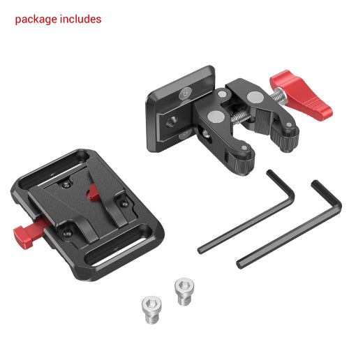 SmallRig 2989 Mini V Mount Battery Plate with Crab-Shaped Clamp