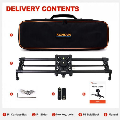 Konova P1 120cm Carbon Camera Slider (w/ KMS-S2)
