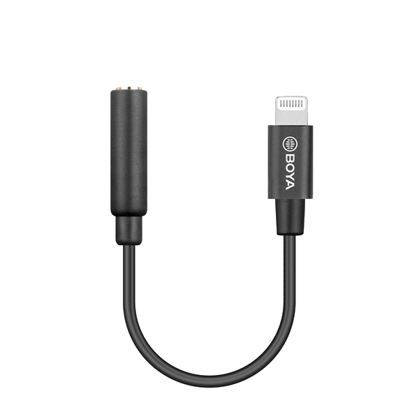 Boya BY-K3 3.5mm Female TRRS to Male Lightning Adapter Cable