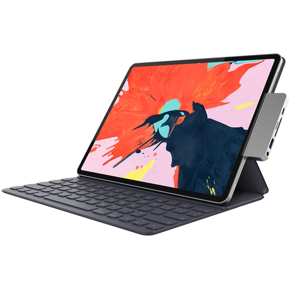 Hyper 6-in-1 USB-C hub iPad Pro silver