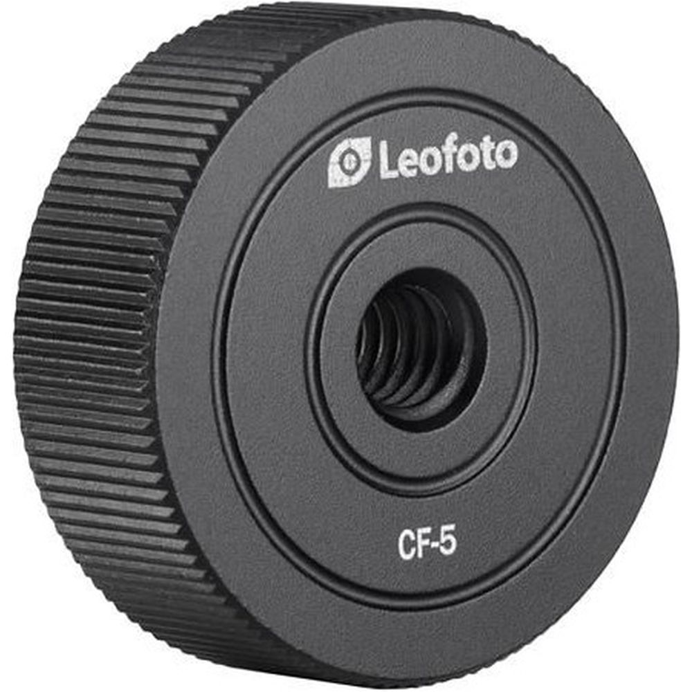Leofoto CF-5 converter from 1/4-inch thread to 1/4-inch screw hole