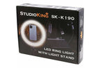 StudioKing LED Vlog Set SK-K190 with Ring Light and Microphone Holder