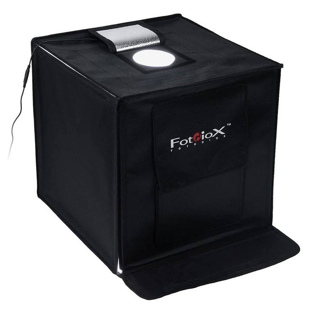 Fotodiox Pro LED Studio-in-a-Box for table photography - Includes light tent, integrated LED lighting, carrying bag and four backgrounds
