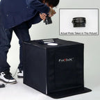 Fotodiox Pro LED Studio-in-a-Box for table photography - Includes light tent, integrated LED lighting, carrying bag and four backgrounds